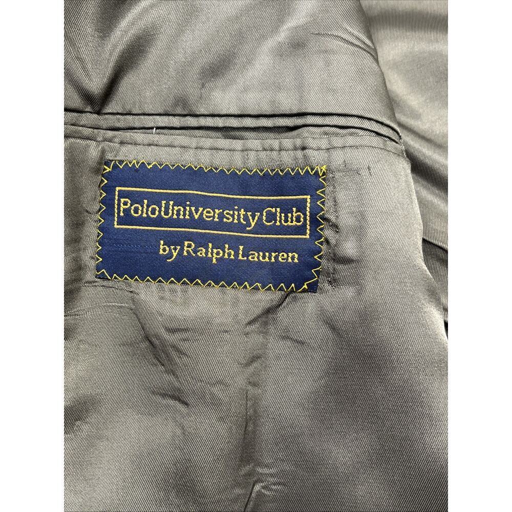VTG Ralph Lauren Polo University Club Wool Herringbone Blazer Sz 42L USA Made - Picture 7 of 16